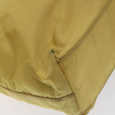PRADA Hand Bag Nylon Yellow Silver Auth 128229-16