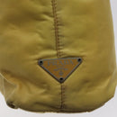 PRADA Hand Bag Nylon Yellow Silver Auth 128229-10