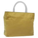PRADA Hand Bag Nylon Yellow Silver Auth 128229-1