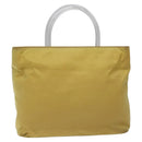 PRADA Hand Bag Nylon Yellow Silver Auth 128229-13