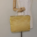 PRADA Hand Bag Nylon Yellow Silver Auth 128229-23
