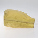 PRADA Hand Bag Nylon Yellow Silver Auth 128229-3
