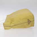 PRADA Hand Bag Nylon Yellow Silver Auth 128229-4