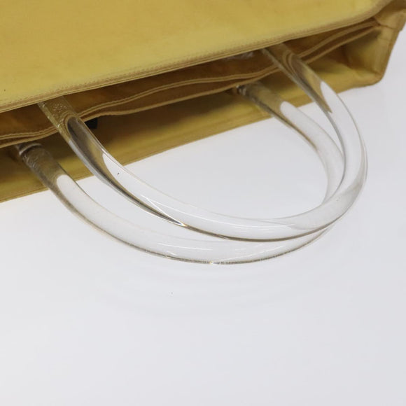 PRADA Hand Bag Nylon Yellow Silver Auth 128229