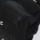 Salvatore Ferragamo Gancini Hand Bag Nylon Black Silver Auth 128232-9