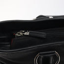 Salvatore Ferragamo Gancini Hand Bag Nylon Black Silver Auth 128232-10