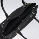 Salvatore Ferragamo Gancini Hand Bag Nylon Black Silver Auth 128232-6