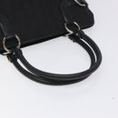 Salvatore Ferragamo Gancini Hand Bag Nylon Black Silver Auth 128232-7