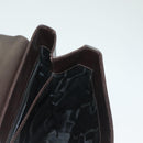 Salvatore Ferragamo Gancini Hand Bag Leather 2way Brown Gold Auth 128233-18