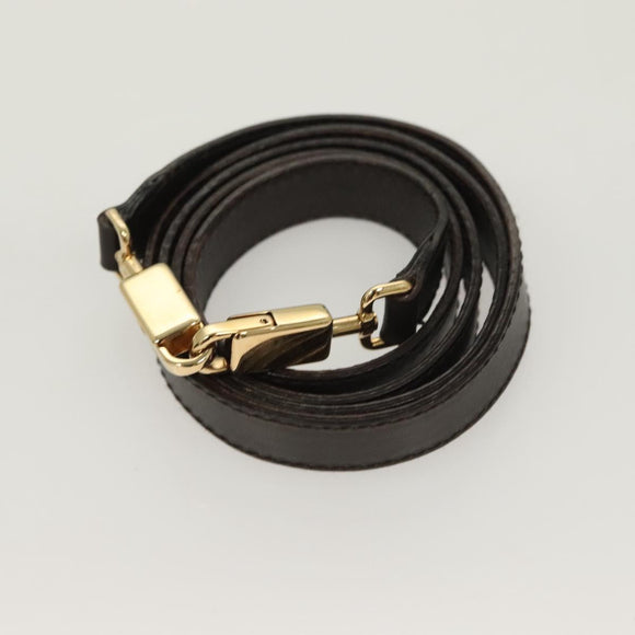 Salvatore Ferragamo Gancini Hand Bag Leather 2way Brown Gold Auth 128233