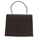 Salvatore Ferragamo Gancini Hand Bag Leather 2way Brown Gold Auth 128233-2