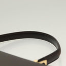 Salvatore Ferragamo Gancini Hand Bag Leather 2way Brown Gold Auth 128233-8