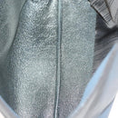 Salvatore Ferragamo Gancini Hand Bag Leather Light Blue Gold Auth 128234-16