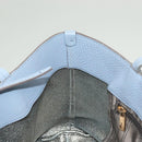 Salvatore Ferragamo Gancini Hand Bag Leather Light Blue Gold Auth 128234-17