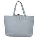 Salvatore Ferragamo Gancini Hand Bag Leather Light Blue Gold Auth 128234-3