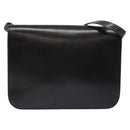CELINE Shoulder Bag Leather Black Gold Auth 128236-2