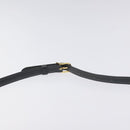 CELINE Shoulder Bag Leather Black Gold Auth 128236-14