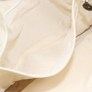 CHANEL Chain Tote Bag Lamb Skin White CC Auth 128237-23