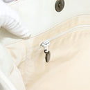 CHANEL Chain Tote Bag Lamb Skin White CC Auth 128237-11