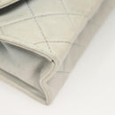 CHANEL Matelasse Shoulder Bag Lamb Skin Ivory Gold CC Auth 128238-8