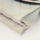 CHANEL Matelasse Shoulder Bag Lamb Skin Ivory Gold CC Auth 128238-15