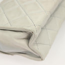 CHANEL Matelasse Shoulder Bag Lamb Skin Ivory Gold CC Auth 128238-16