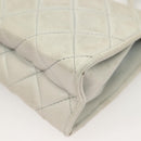 CHANEL Matelasse Shoulder Bag Lamb Skin Ivory Gold CC Auth 128238-17