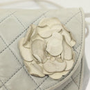CHANEL Matelasse Shoulder Bag Lamb Skin Ivory Gold CC Auth 128238-18