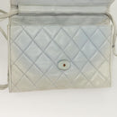 CHANEL Matelasse Shoulder Bag Lamb Skin Ivory Gold CC Auth 128238-20