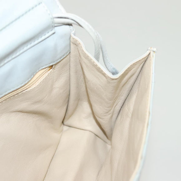 CHANEL Matelasse Shoulder Bag Lamb Skin Ivory Gold CC Auth 128238