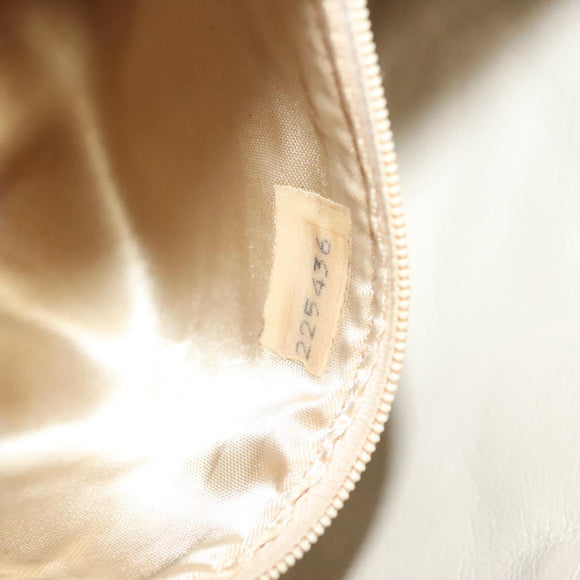 CHANEL Matelasse Shoulder Bag Lamb Skin Ivory Gold CC Auth 128238