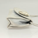 CHANEL Matelasse Shoulder Bag Lamb Skin Ivory Gold CC Auth 128238-3