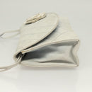 CHANEL Matelasse Shoulder Bag Lamb Skin Ivory Gold CC Auth 128238-4