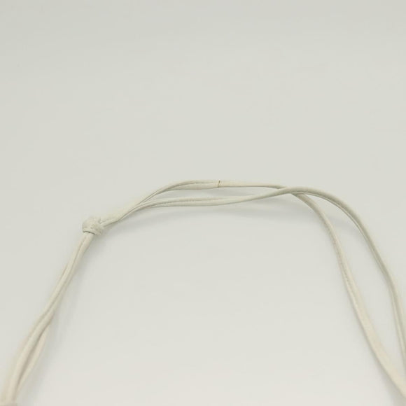 CHANEL Matelasse Shoulder Bag Lamb Skin Ivory Gold CC Auth 128238