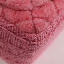 CHANEL Matelasse Chain Shoulder Bag Wool Pink Gold CC Auth 128240M-17