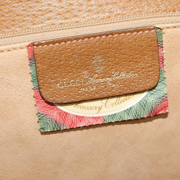 GUCCI GG Supreme Shoulder Bag PVC White Gold 904 02 050 Auth 128242