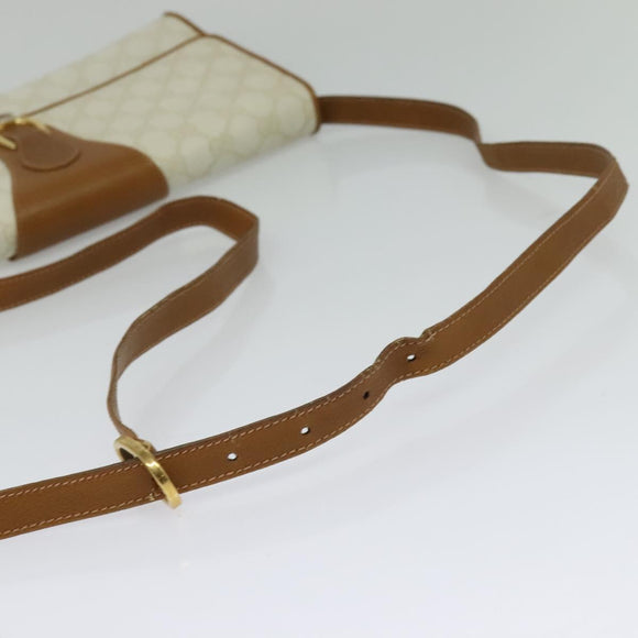 GUCCI GG Supreme Shoulder Bag PVC White Gold 904 02 050 Auth 128242