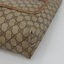 GUCCI GG Supreme Web Sherry Line Tote Bag PVC Beige 120 02 003 Auth 128243-10