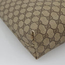 GUCCI GG Supreme Web Sherry Line Tote Bag PVC Beige 120 02 003 Auth 128243-13