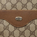 GUCCI GG Supreme Web Sherry Line Tote Bag PVC Beige 120 02 003 Auth 128243-14