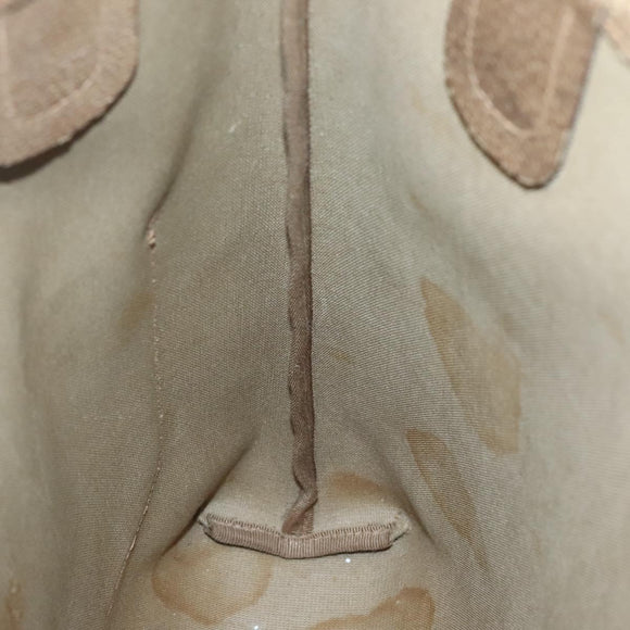 GUCCI GG Supreme Web Sherry Line Tote Bag PVC Beige 120 02 003 Auth 128243