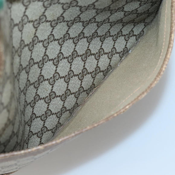 GUCCI GG Supreme Web Sherry Line Tote Bag PVC Beige 120 02 003 Auth 128243