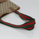 GUCCI GG Supreme Web Sherry Line Tote Bag PVC Beige 120 02 003 Auth 128243-7