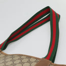GUCCI GG Supreme Web Sherry Line Tote Bag PVC Beige 120 02 003 Auth 128243-8
