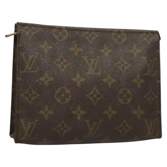 LOUIS VUITTON Monogram Poche Toilette 19 Pouch M47544 LV Auth 128260