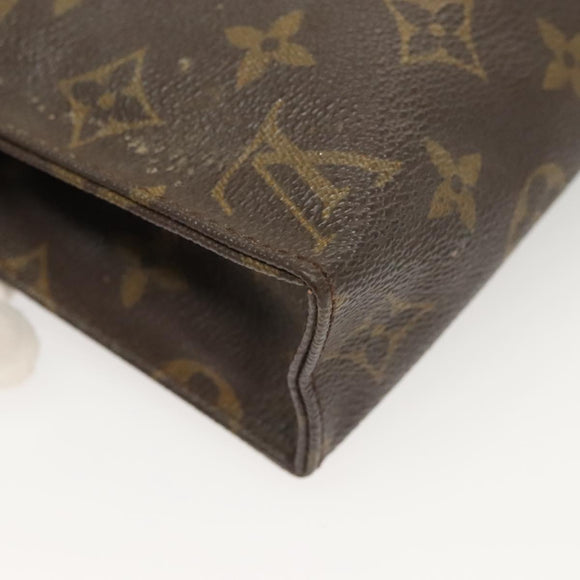 LOUIS VUITTON Monogram Poche Toilette 19 Pouch M47544 LV Auth 128260