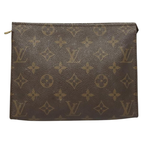 LOUIS VUITTON Monogram Poche Toilette 19 Pouch M47544 LV Auth 128260