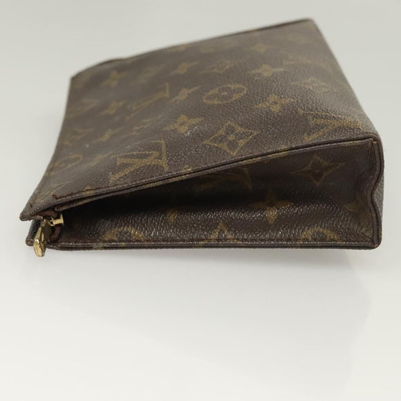 LOUIS VUITTON Monogram Poche Toilette 19 Pouch M47544 LV Auth 128260