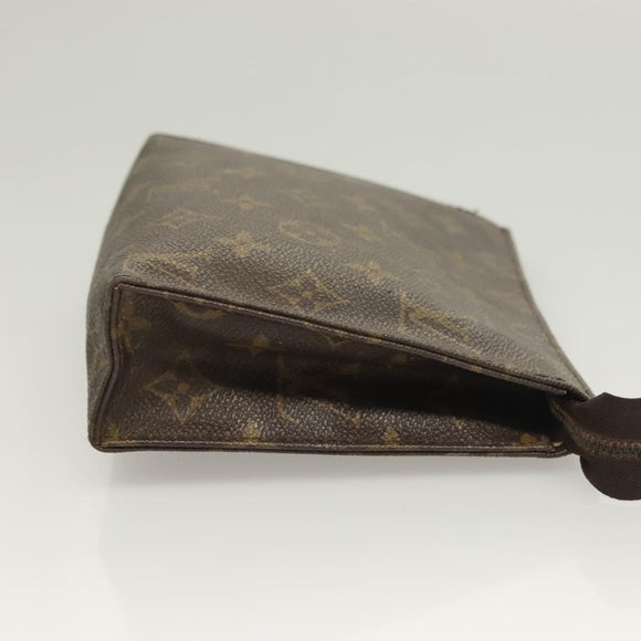 LOUIS VUITTON Monogram Poche Toilette 19 Pouch M47544 LV Auth 128260