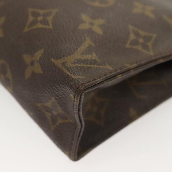 LOUIS VUITTON Monogram Poche Toilette 19 Pouch M47544 LV Auth 128260